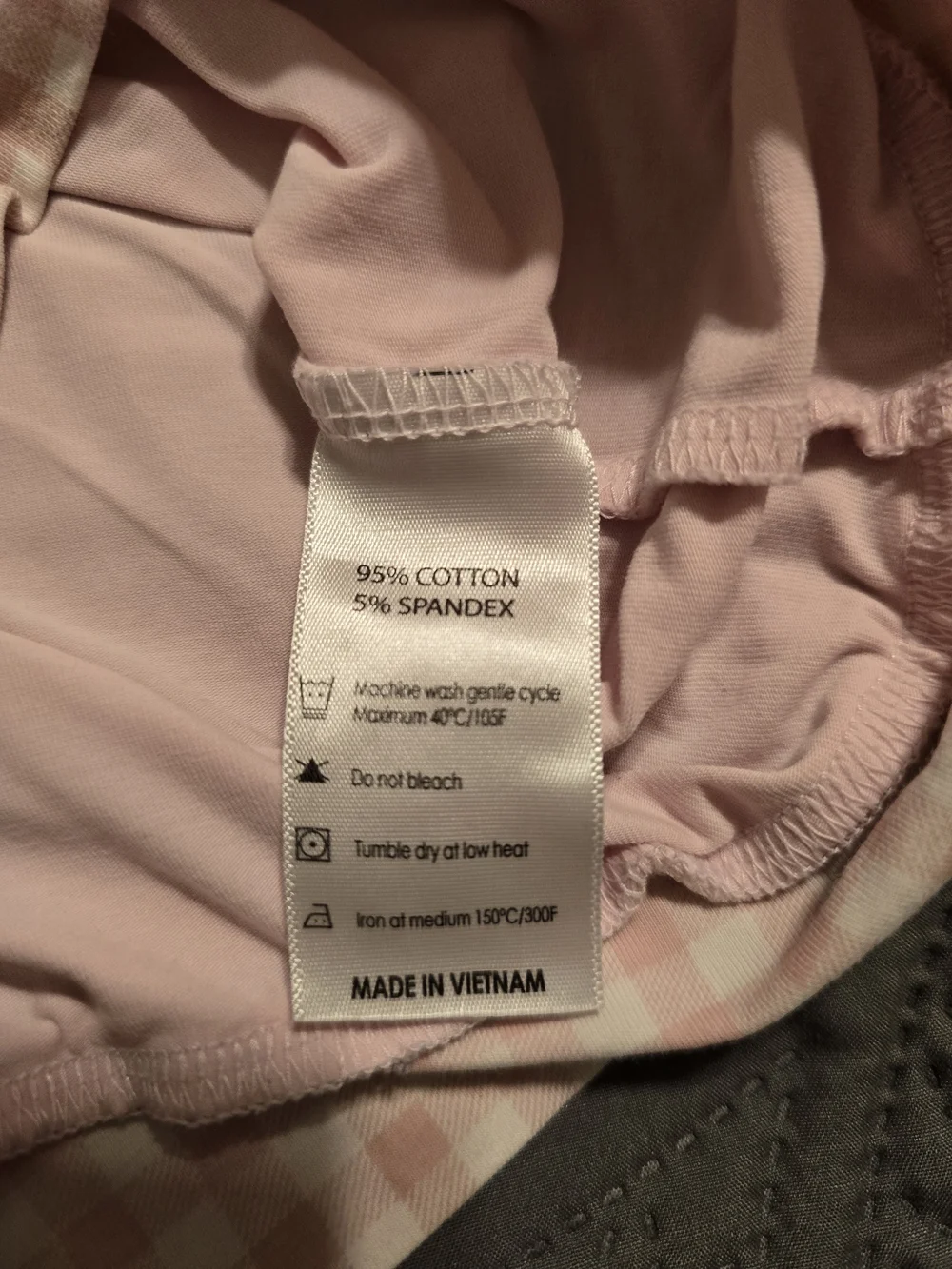 Girls Pink Gingham Pullover Sweatshirt with Mouse Applique